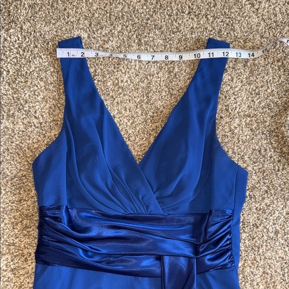 Dollar Blue Sleeveless Midi Dress Formal Elegant Flowy Women's Size M - Picture 10 of 14